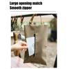 Hanging Napkin Holder Outdoor Camping Barbecue Tissue Storage Bag Portable Tissue Pouch With Zipper Paper Towel Case Container