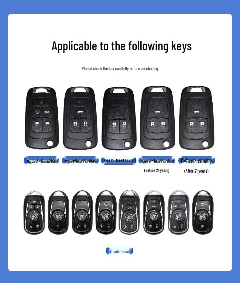 

Премиальный чехол для ключа Buick для Excelle, Regal, Verano, LaCrosse, GL8, Encore, Envision