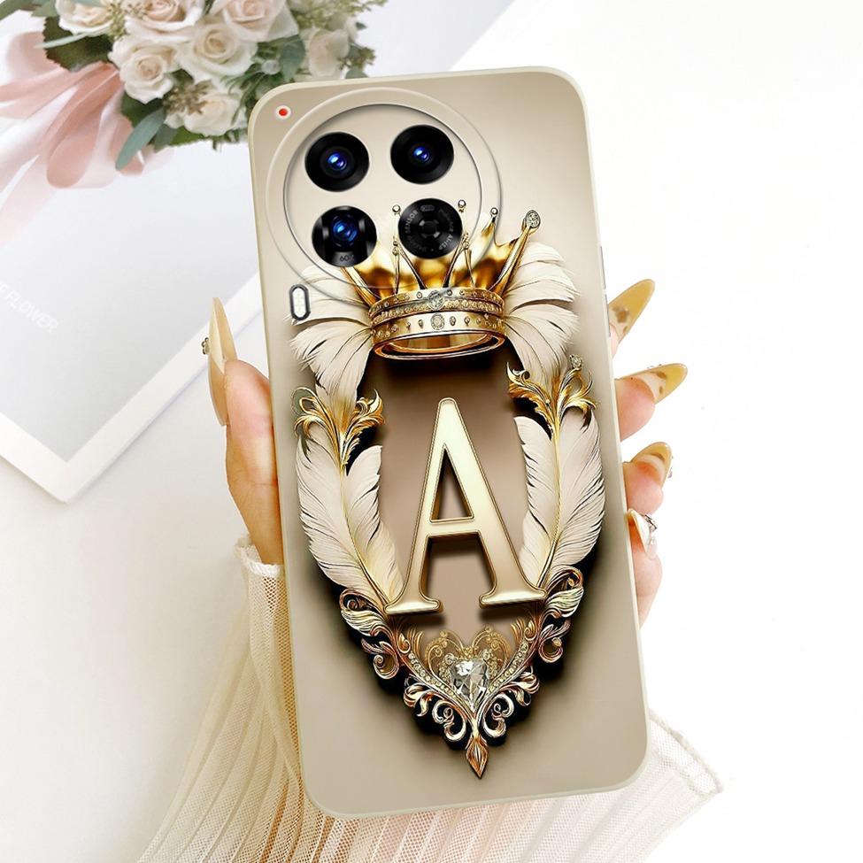 For Tecno Camon 30Premier CL9 Phone Case For Techno Camon 30 Premier Cover Luxury A-Z Letters 2D Painted Silicone Casing