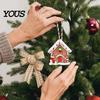 Vintage Candy Cottage Ornaments 24/36Pcs Gingerbread House Christmas Ornaments, Wooden Xmas Tree Decor with Rope, DIY Party Supplies Hanging