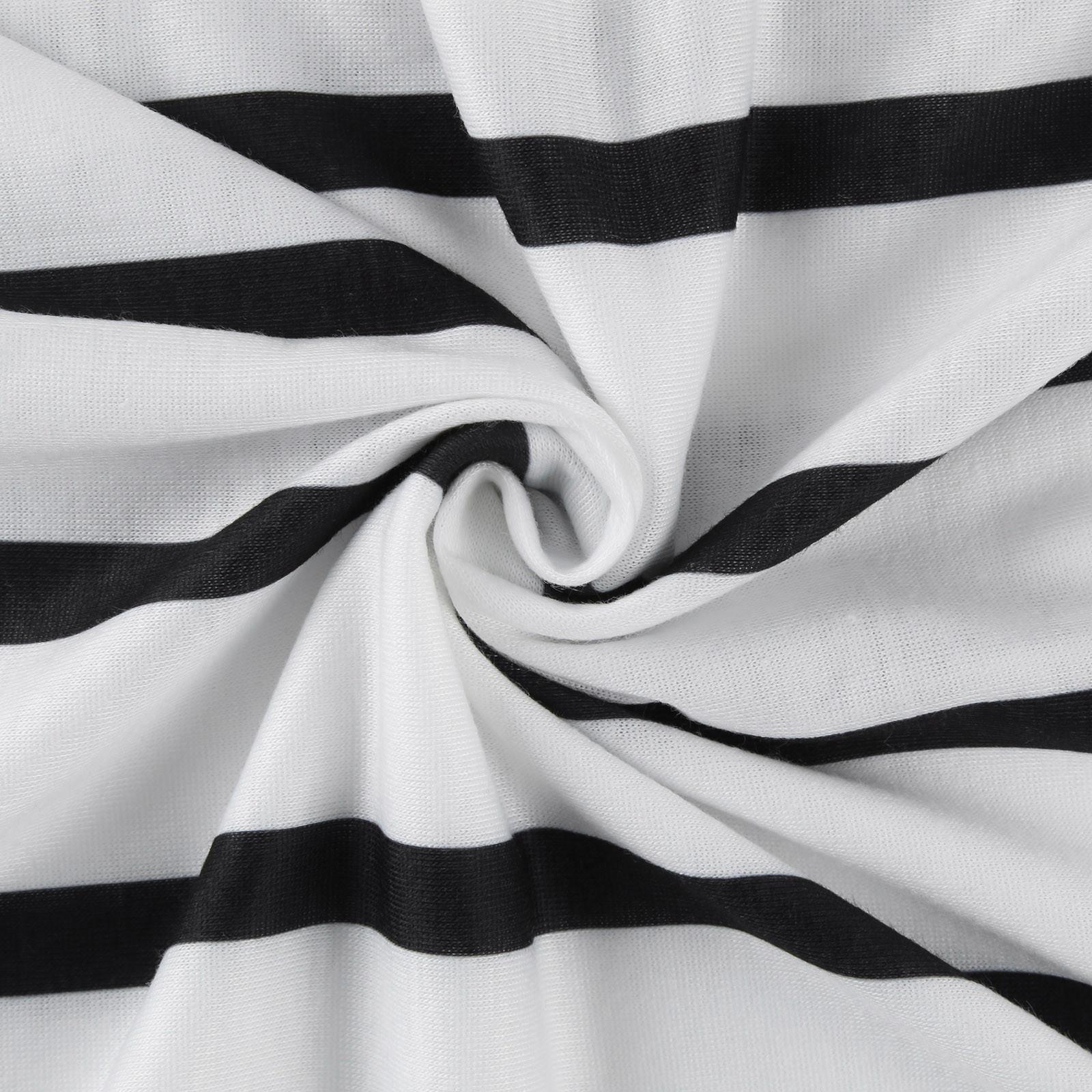 Женское повседневное платье в полоску с принтом без рукавов и круглым вырезом XL белый — фото 4