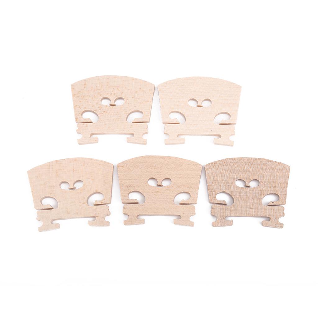 5Pcs Maple Wood Violin Bridges Parts Instrument Fitting Accessory for 4 4 Size Violin