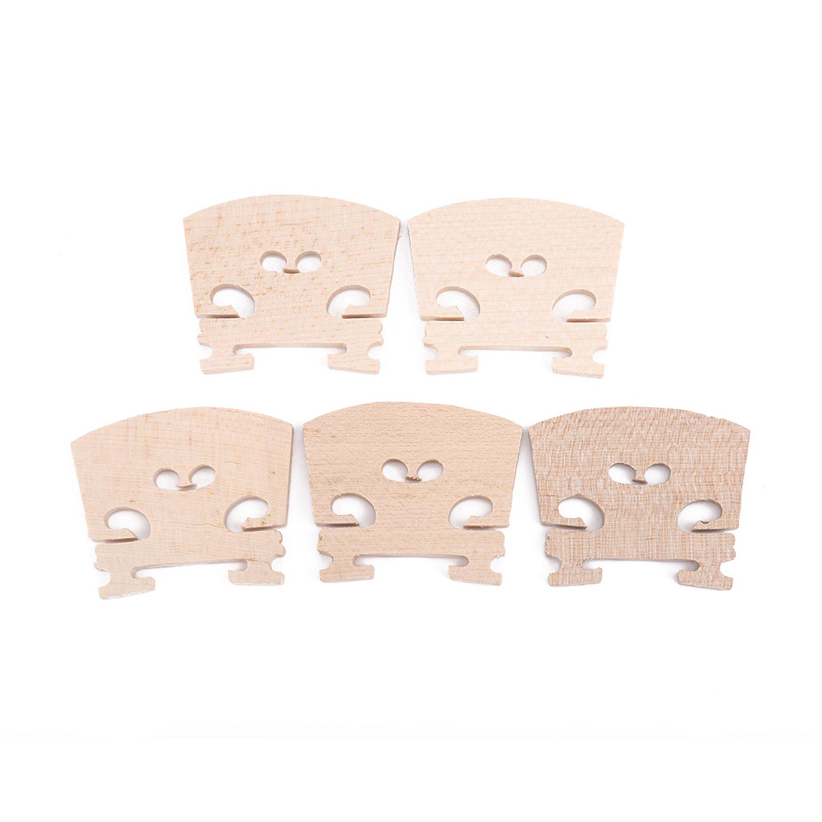 

5Pcs Maple Wood Violin Bridges Parts Instrument Fitting Accessory for 44 Size Violin