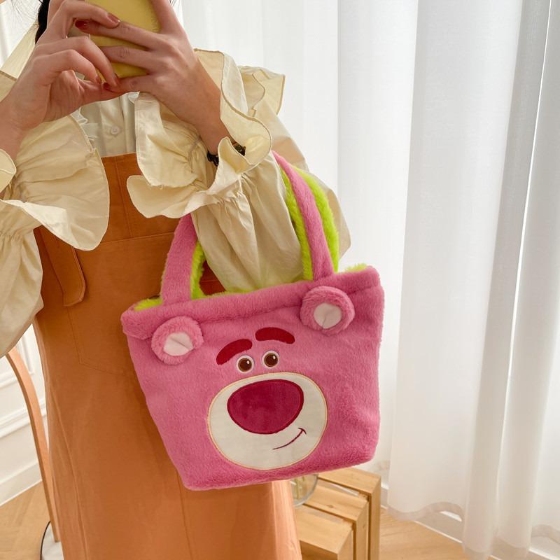 New grab machine doll toy bag cartoon plush bag girl cute portable bento bag