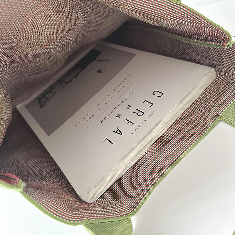 Creative Cartoon Christmas Tree Knitted Handbag Women Trend Large Capacity Student Bag Shoulder Bag