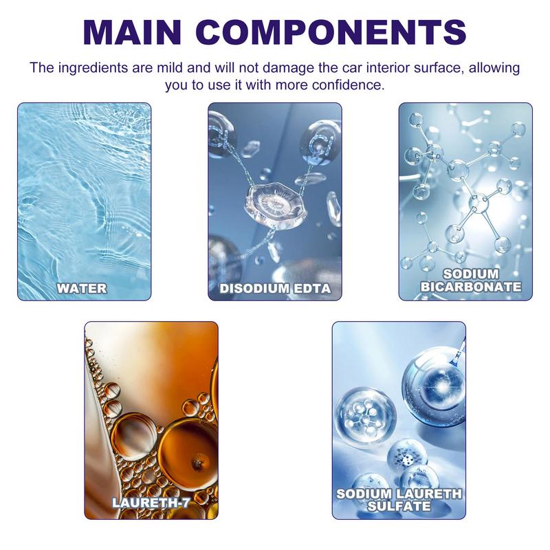 Car Interior Cleaner Multi-Function Foam Spray For Car Upholstery Vehicle Maintenance Stain Removing Foam Cleaner For SUVs