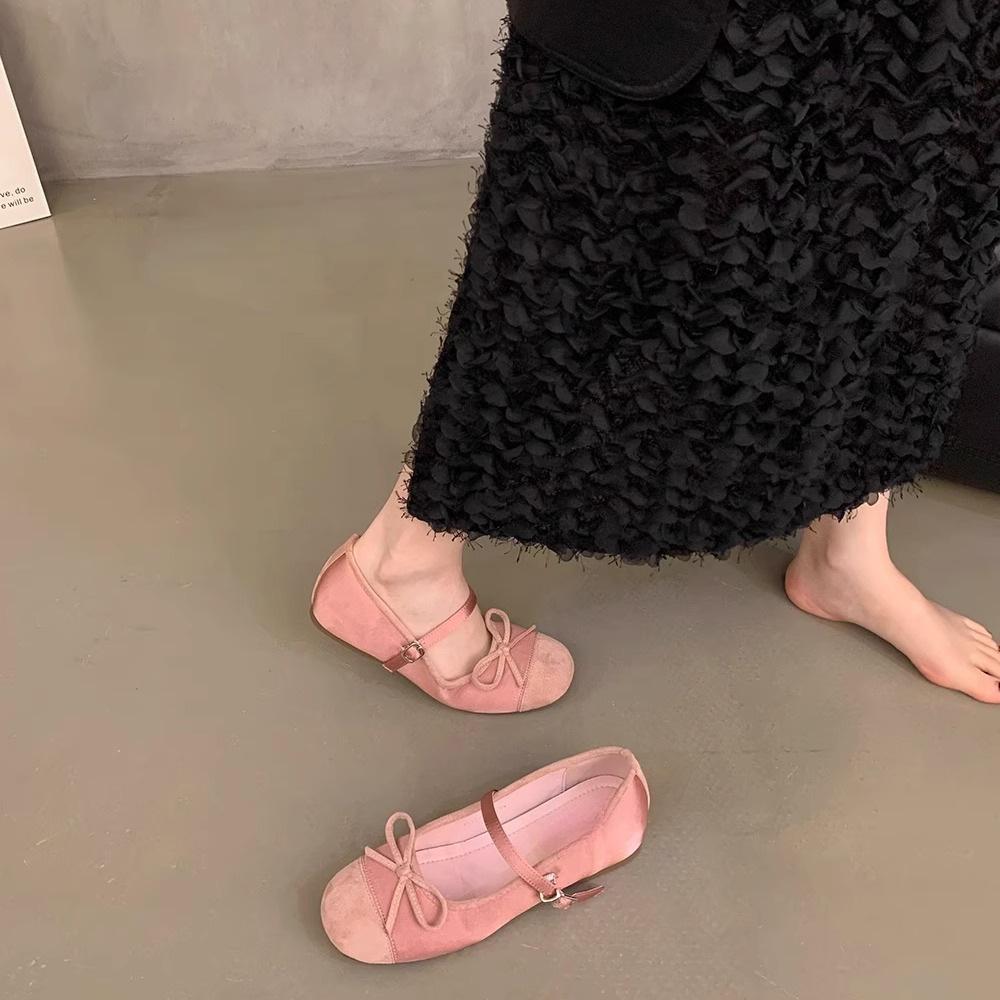 French inner height increase single shoes women's 2025 new spring and autumn silver Mary Jane shoes ballet evening shoes with skirt