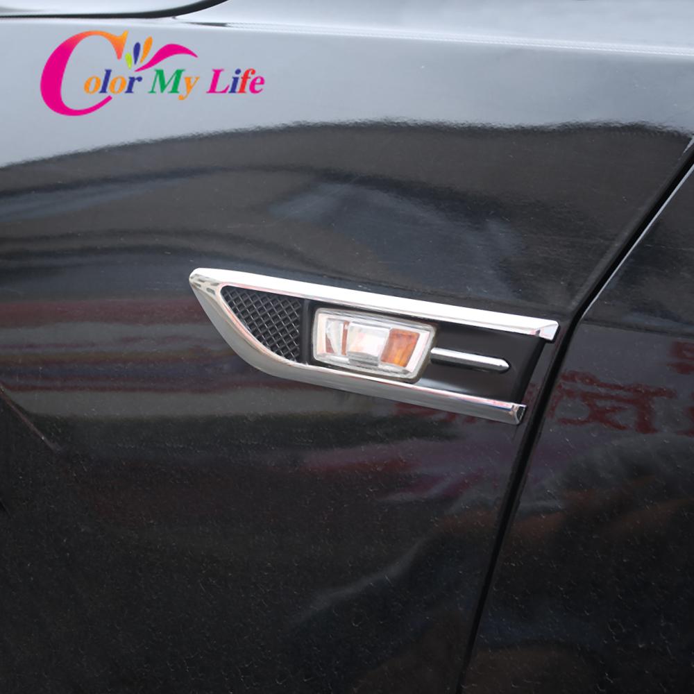 Color My Life 2Pcs Car Side Signal Turn Lamp Light Turning Lights Cover Trim Sticker for Opel Corsa D 2009 - 2014