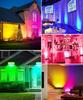 Set aus 2 120W RGB Flutlichtern, Bühnenlichtleiste - RGBCW Smarte Wallwasher-Leuchten mit 60 RGB-, 60 Warmweiß- und 60 Weiß-Farben, IP66 Wasserdicht DJ