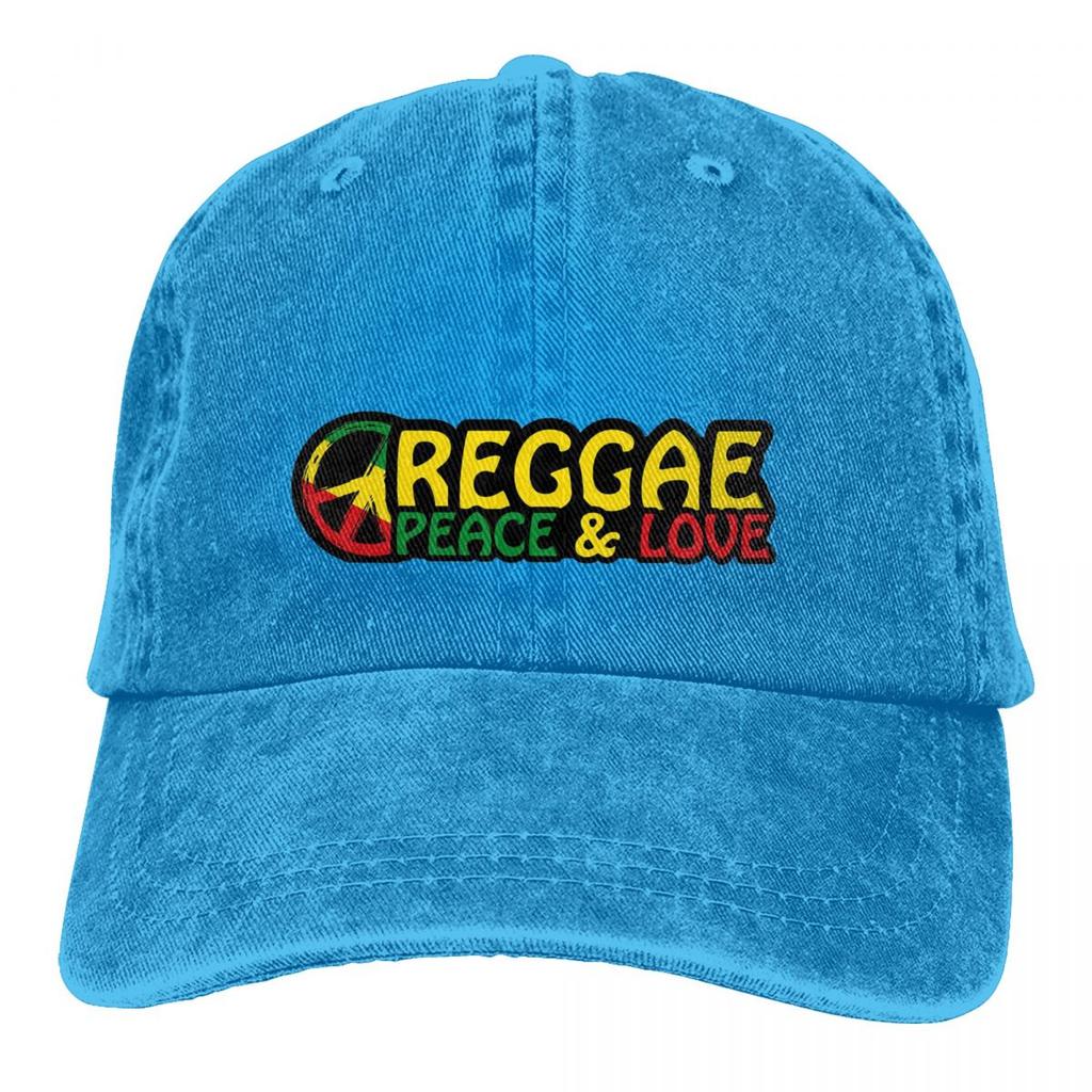 Reggae Music Peace And Love With Peace Symbol Baseball Caps Peaked Cap Rasta Flag Lion Sun Shade Hats for Unisex Women