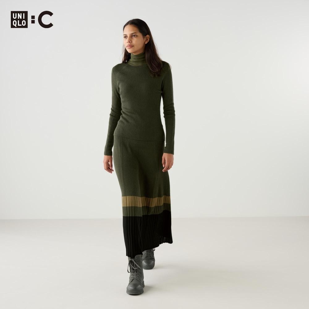 

Юбка-губа Uniqlo Merino Blend Color Block 57 OLIVE/WOMEN XS