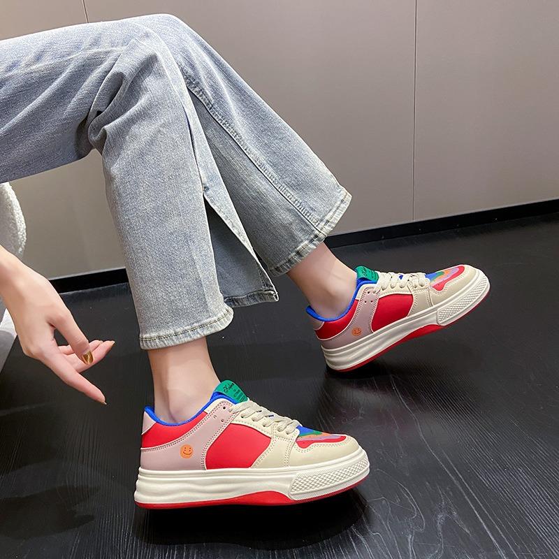 Summer New Mandarin Duck Color Matching Little White Shoes Women's Tide Student Breathable Shoes Versatile Casual Board Shoes Women 21-1