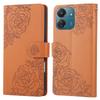For Xiaomi Redmi 13C 4G/13C 5G/Poco C65 4G Case Rose Flower PU Leather Wallet Phone Cover with 3 Card Slots