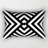 Black and White Simple Geometric Rectangle Pillowcase Home Decor Car Sofa Cushion Cover Home Decor Accessories 30x50cm
