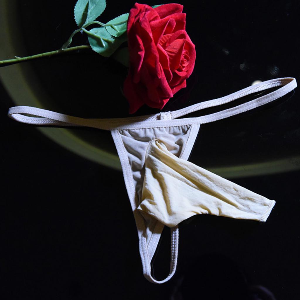 Men's Pantie Lingerie With Sexy Thong Briefs Knickers Underpants Underwear