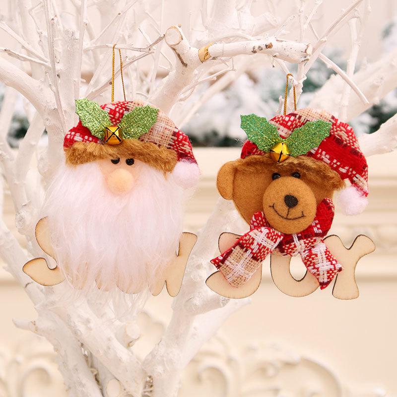 Christmas Wooden Letter Doll Small Pendant Christmas Tree Pendant Decoration Supplies Christmas Gifts