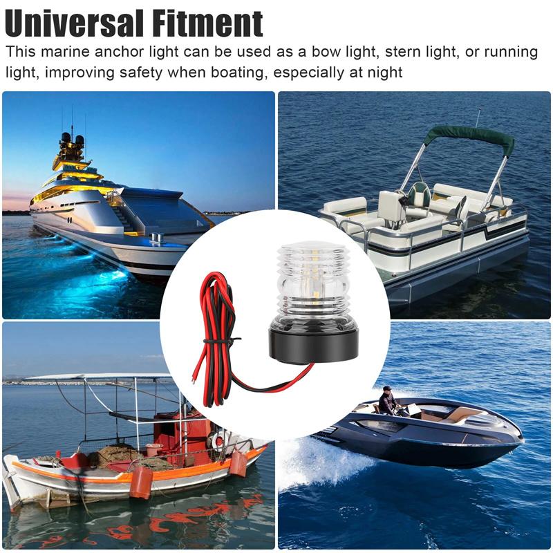 12V Led Navigation Anchor Light 360 Degree All Round For Marine Boat Light Yacht Sailing Lamp Navigation Signal Indicator