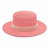 French hat summer new pearl flat top hat women's casual sun hat princess top hat trend