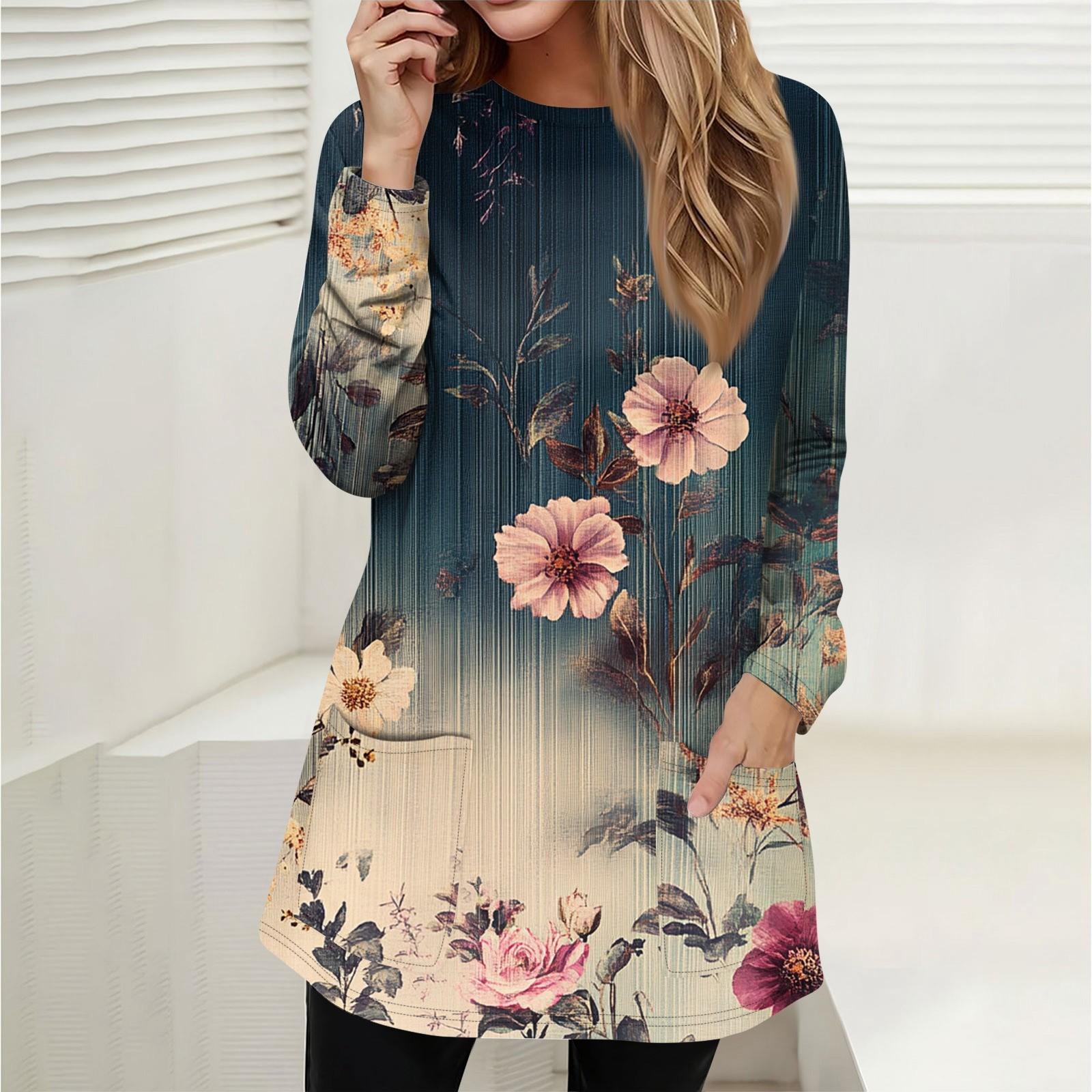 

Женская толстовка, пуловер, спортивная одежда, карман, принт, повседневный топ с круглым вырезом и длинными рукавами XXL