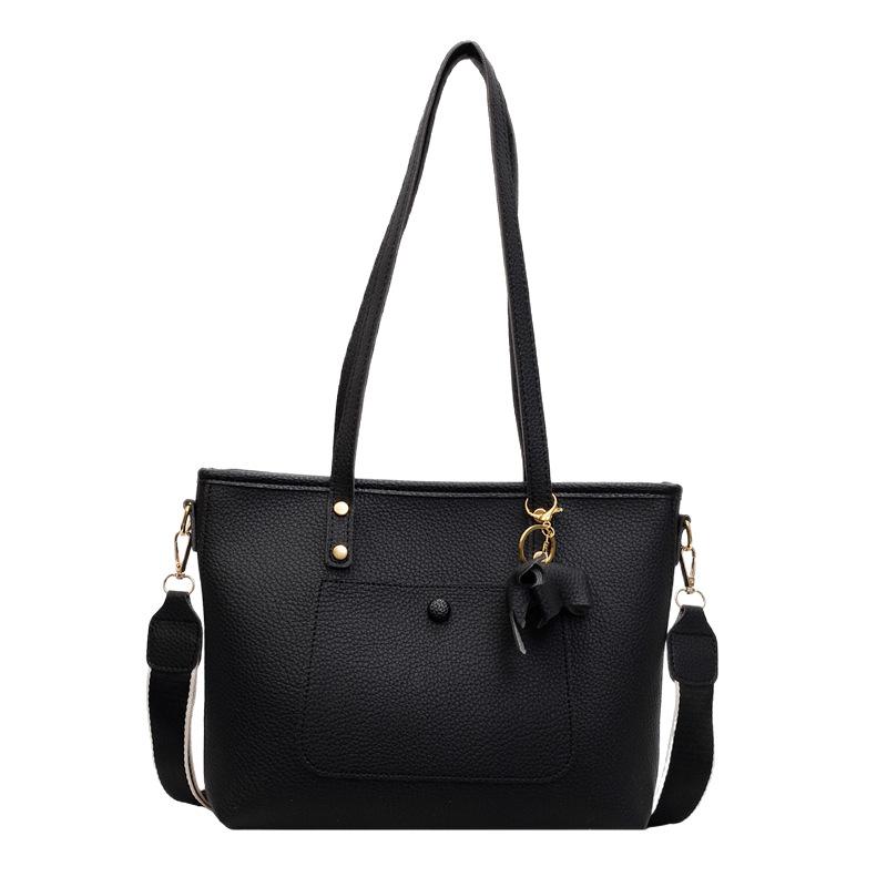 Fashion Large-capacity Bag Women's New Solid Color Versatile Commuter Shoulder Messenger Bag