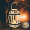 Bamboo Lantern with Handle Romantic Hanging for Table Home Farmhouse Style A