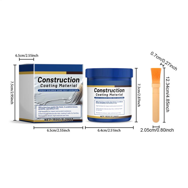 Bodenbeschichtung Betonfarbe 170g Grau Grundierung Füller Wasserdicht Schnelltrocknend Mit Pinsel Für Keller Terrasse Wand Badezimmer Patio