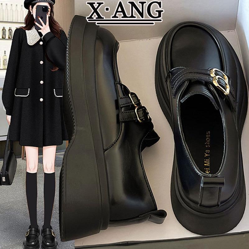 

Одиночная обувь в студенческом стиле на толстой подошве Мэри Джейн женская обувь весна новая кожаная маленькая кожаная обувь 40