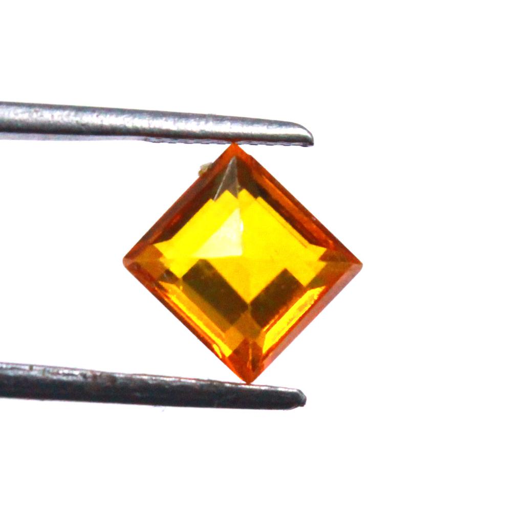 4.30 Carat Washington's Birthday Certified Emerald Shape Orange Sapphire Sri Lanka Gemstone SN197