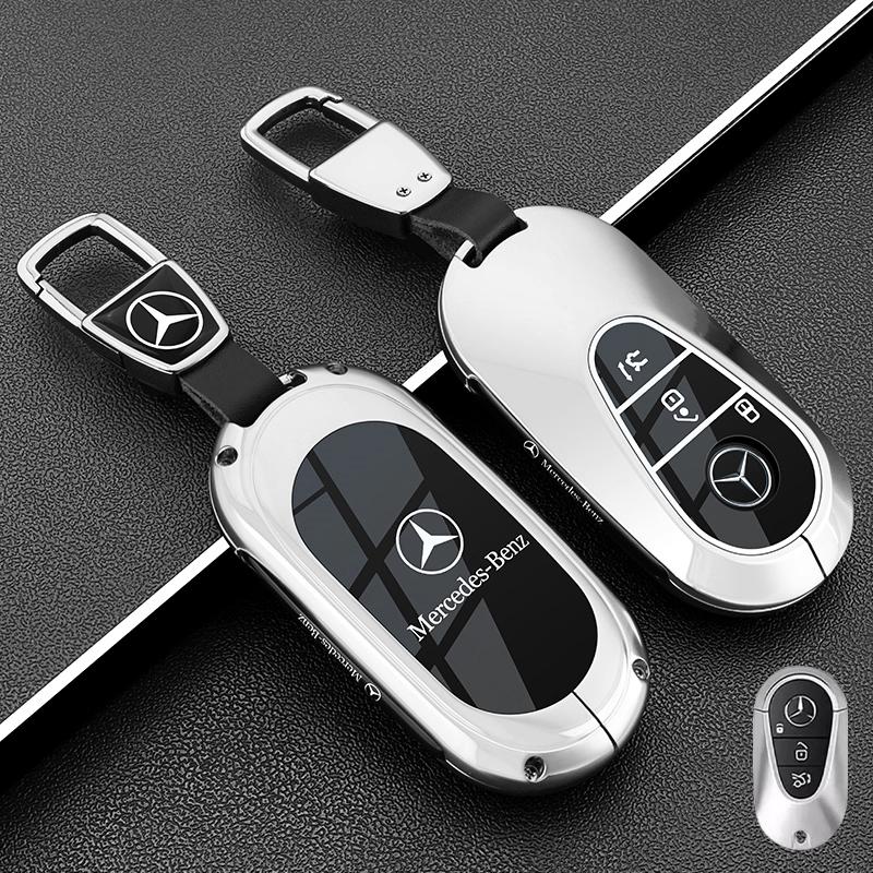 Alloy Car Key Case For Mercedes Benz E C S GLC Class E200 E400 E63 W213 S550 S560 C260 A200 Cover Shell Fob Car Accessories