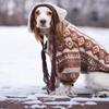 Classic Knit Turtleneck Cold Weather Dog Sweaters, Soft Plaid Pullover Knitwear Stretchy Pet Winter Warm Clothes(Rhombus)