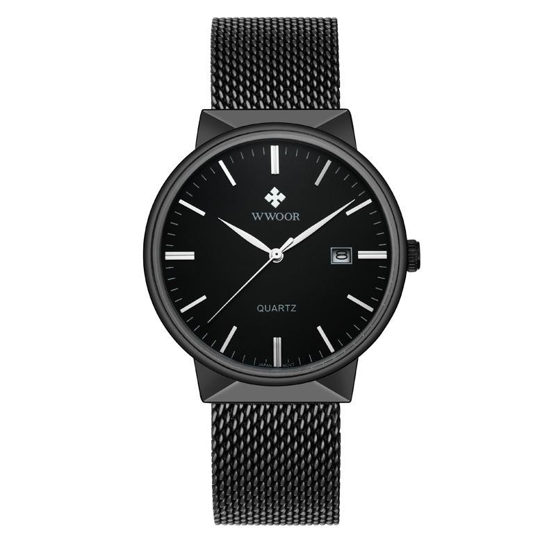 Wwoor Hold Love 8826 Mesh Strap Men'S Quartz Watch Slim Waterproof