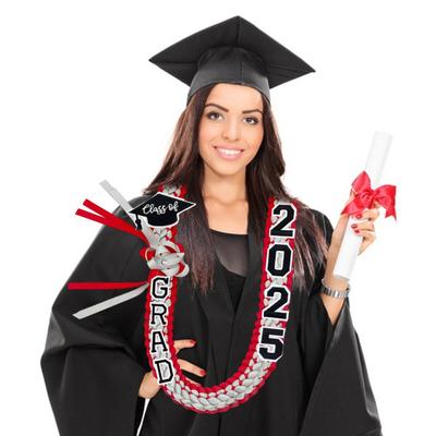 Colliers de fleurs tressés en ruban pour la remise des diplômes 2025 - Cadeaux pour les diplômés de la promotion 2025
