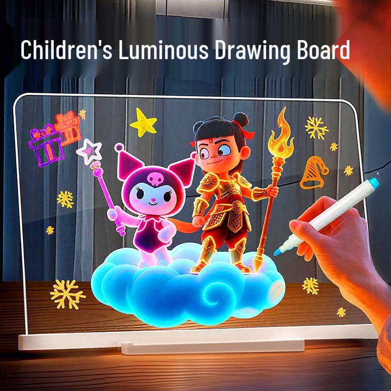 Luminous Erasable Drawing Board for Kids - Perfect Children's Day Gift or Night Market Display Sign