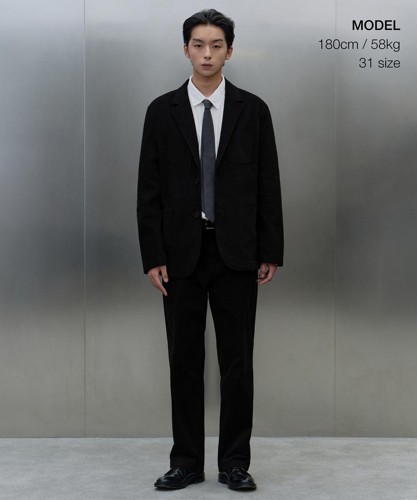 Musinsa Standard [City Workers] Moleskine Tapered Pants [Black]