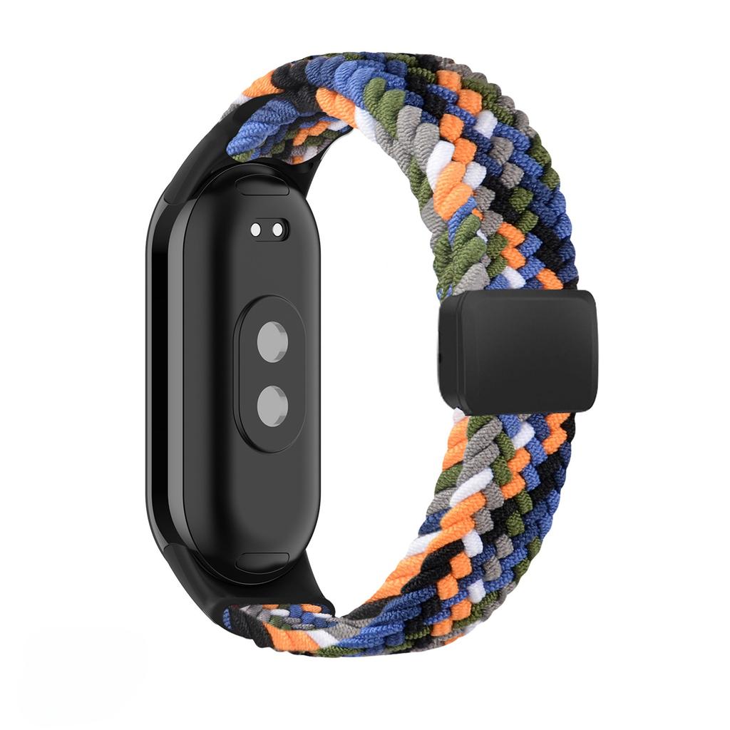 Braided Nylon WatchBand Strap For Xiaomi Mi Band 10 Smart Wristband Braided Elastic Weave Bracelet Miband 8 9 Watchstrap