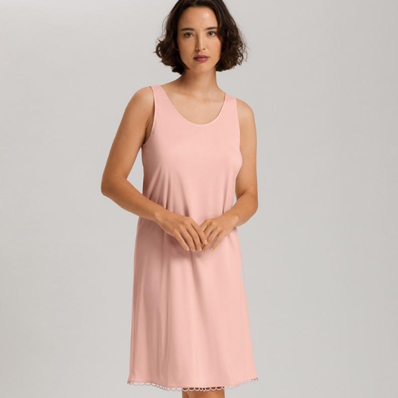 Hanro Cotton Sleeveless Nightgown  74807 Pink Blaze 