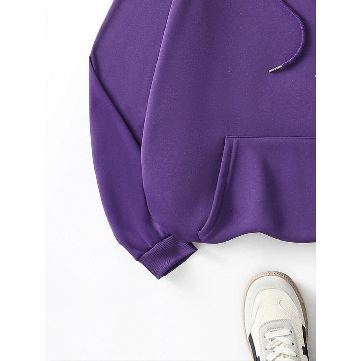 Women's New Autumn/Winter Christmas Footprint Print Fleece-Lined Drawstring Hoodie, Casual & Fashionable