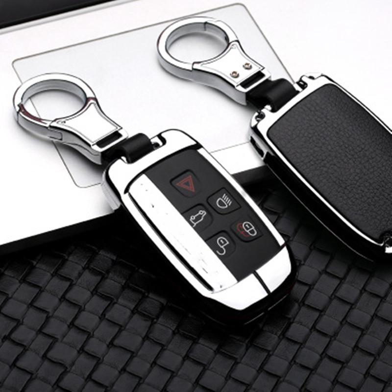 Leather Smart Car Key Cover Case for Land Rover A9 Freelander Evoque Discovery 4 5 Sport LR4 for Jaguar XK XKR XF XFR XJ Style