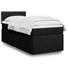 Vidaxl Letto Continentale Con Materasso, Nero, Tessuto 90X190 Cm