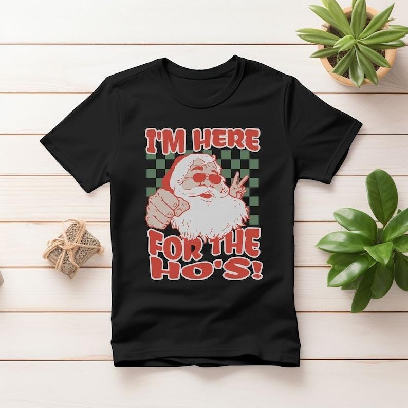 New Arrival Unique Rude Santa Christmas High Quality Cotton Allmatch Regular TShirt Xmas Gift Unisex Adult Hot Sale TShirt