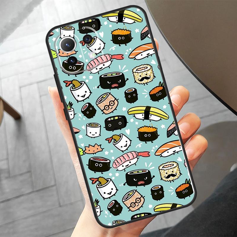 Food Sushi Case For Xiaomi 15 Ultra 13 14 Pro 11T 12T 13T 14T Pro POCO F7 F5 F6 X3 X5 X6 X7 Pro Cover