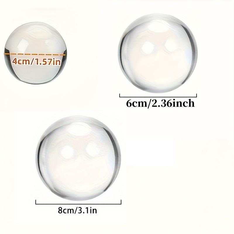 Clear Lens Globe Crystal Glass Ball Stand 40-80mm Lensball for Sphere Photography Decoration Home Room Decor Decorative Balls