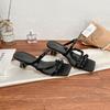 Summer New High-heeled Sandals for Women To Wear High-end 2025 French Temperament To Wear Casual Cool Slippers for Women