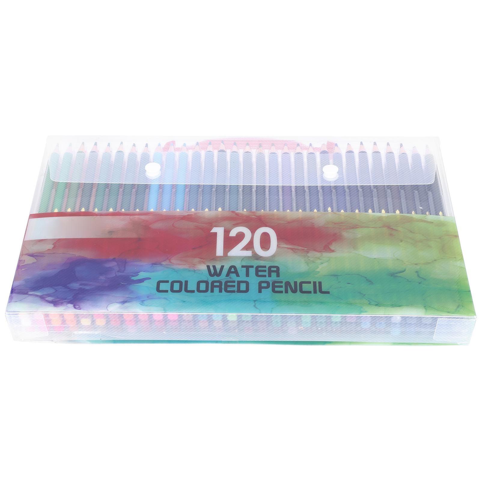 

Набор цветных карандашей 120 цветов, водорастворимый набор для рисования, кисть для студентов-художников