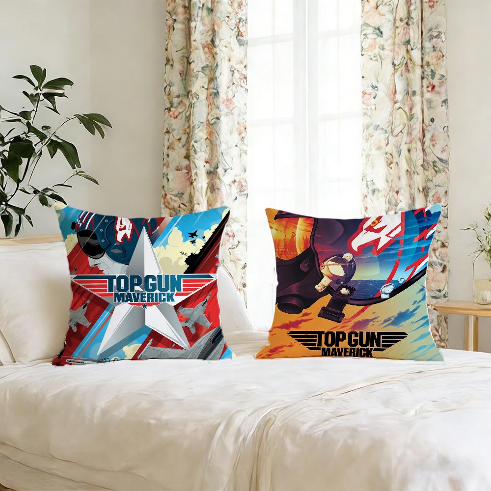 Film T-top G-gun Cute Cool Cushion Cover For Pillow Printing Sofa Decoration Home Car Room Coffee Shop Office Nordic Simplicity