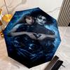 1PC Edward Scissorhands Mugshot Automatic Umbrella - Suitable Travel Outdoor Portable Umbrella Birthday Gift Daily Essentials