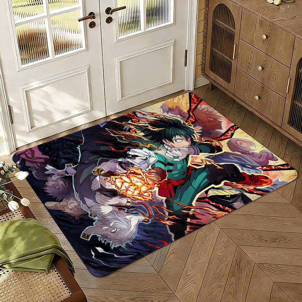 My Hero Academy Bakugou Katsuki American Floor Mat Soft Thickened Non-Slip Bedroom Living Room Door Mat Home Flannel Rugs