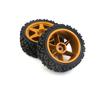 SHEAWA 110 RC Car Tires and Wheel Rims (4 Pieces) Accessories Compatible with Kyosho FW06, Tamiya TT01TT02, XV-01, Etc.