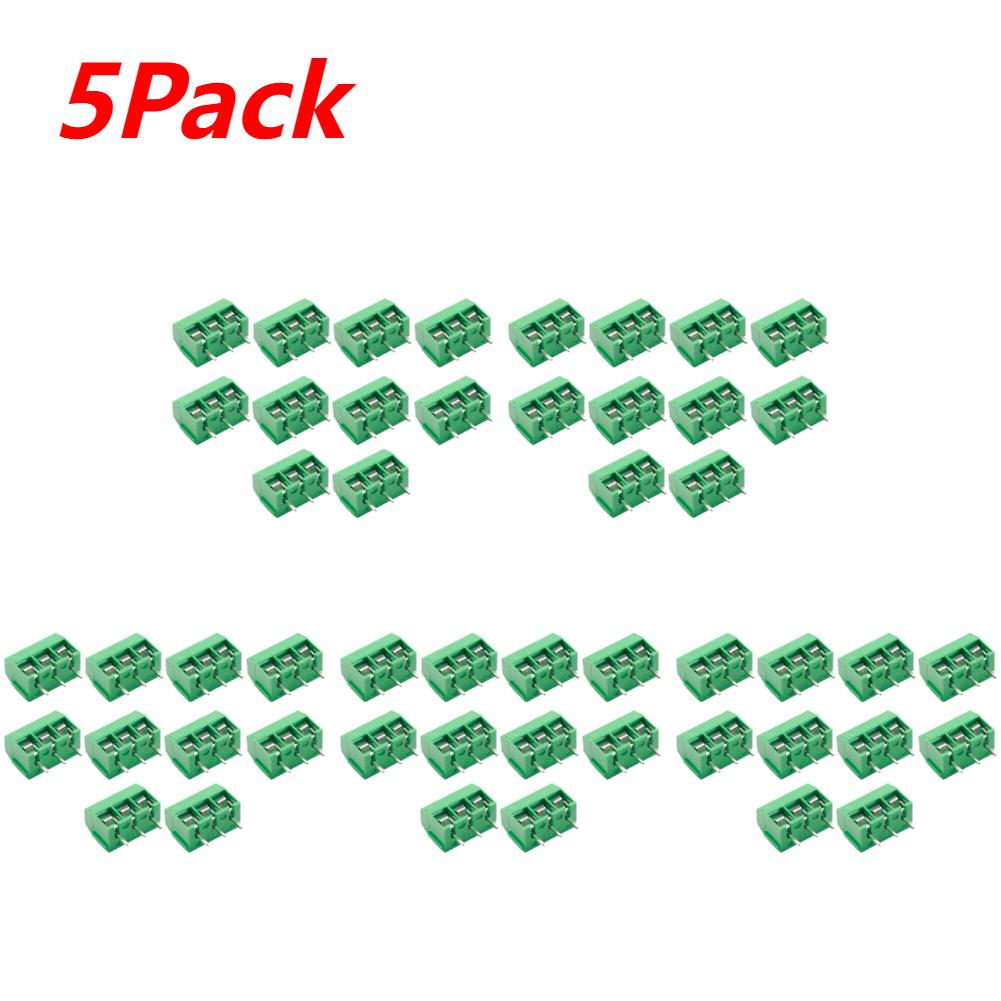 10-100PCS KF301 2P/3P PCB Terminal Block Connector Blue Green PCB Screw Terminal Block Connector Assortment Kit for Arduino