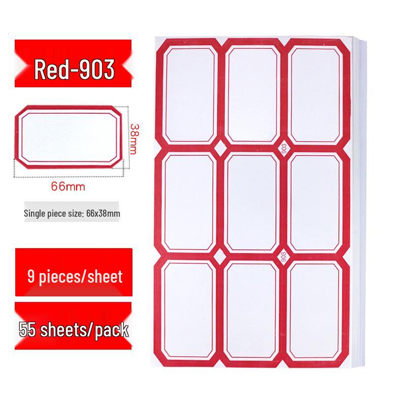 Ręcznie pisane naklejki samoprzylepne: Puste identyfikatory, klasyfikacja książek i naklejki z cenami